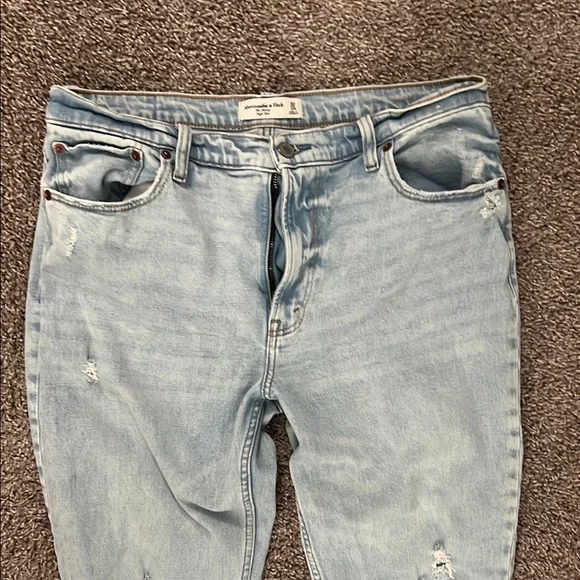 Light Blue Distressed Women's Jeans - Picture 3 of 4